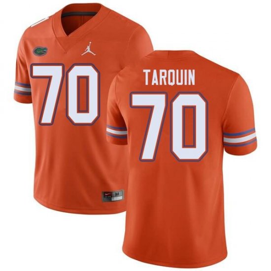 Men's Florida Gators #70 Michael Tarquin NCAA Jordan Brand Orange Authentic Stitched College Football Jersey GZW7862NZ